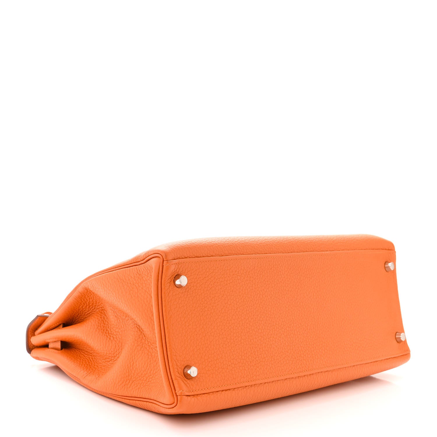 Hermes Taurillon Clemence Kelly Retourne 35 Orange 4 of 12