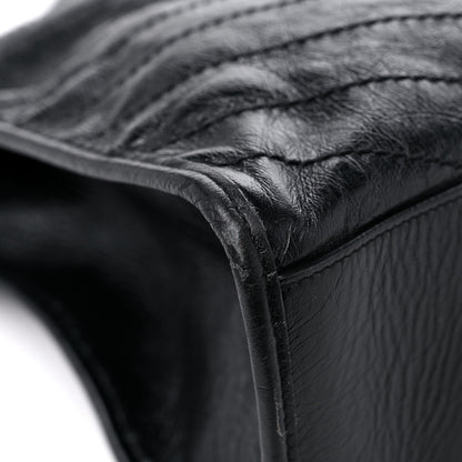 Saint Laurent Crinkled Calfskin Matelasse Monogram Niki Shoulder Bag Black 7 of 13