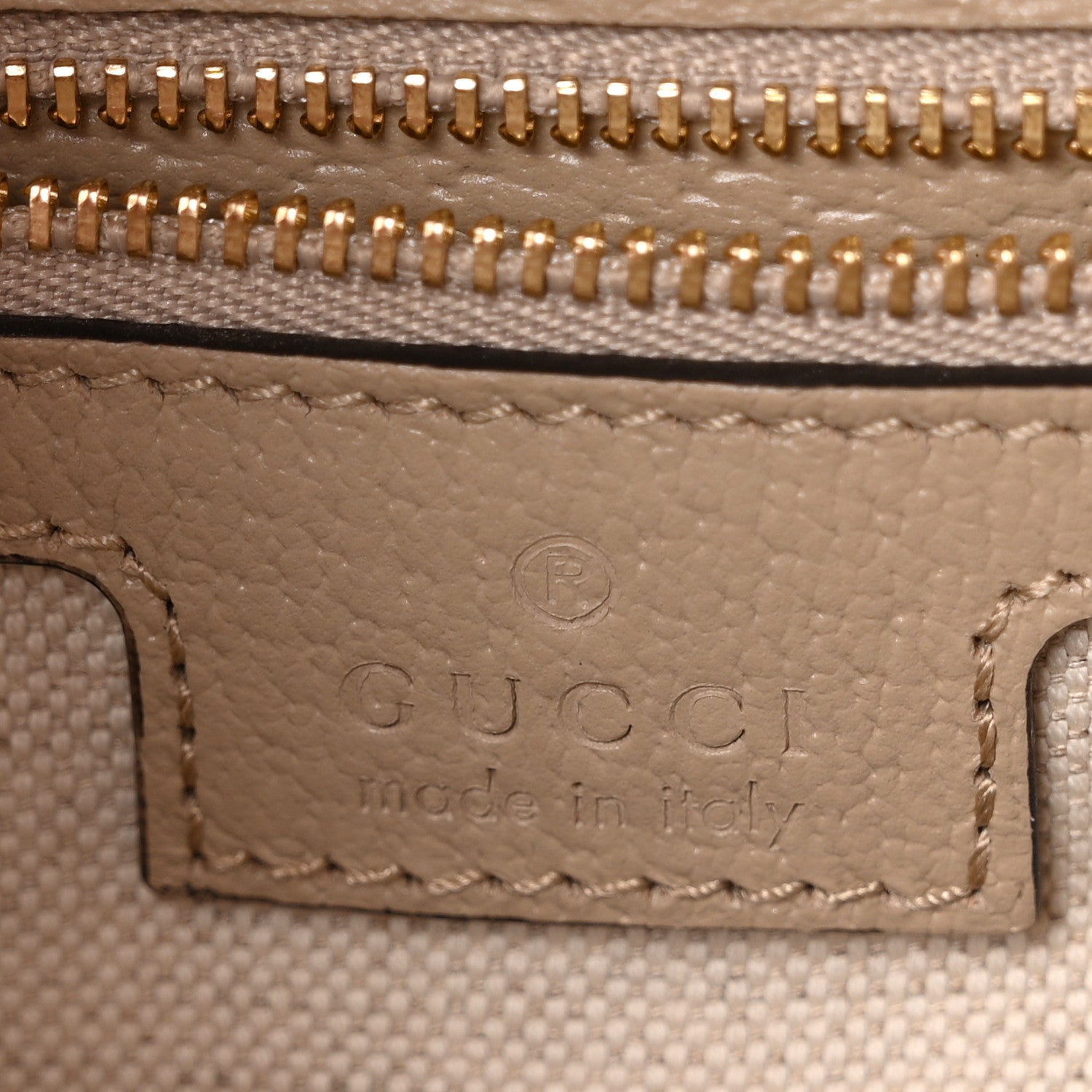Gucci GG Supreme Monogram Textured Dollar Calfskin Web Small Ophidia Padlock Top Handle Bag Beige Mystic White Oatmeal 6 of 10