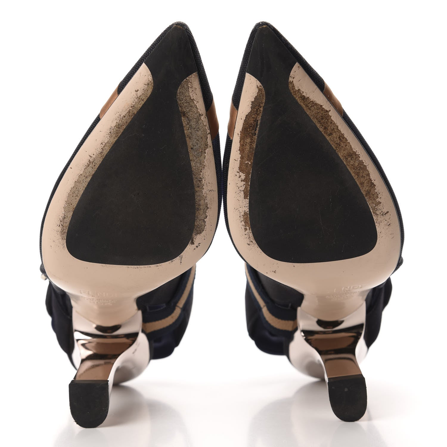 Fendi Technical Mesh FF Colibri Slingback Pumps 35.5 9 of 11