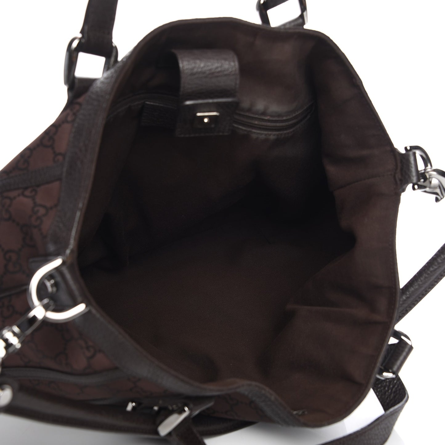 Monogram Medium Abbey Convertible Tote Dark Brown