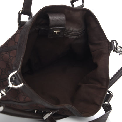 Gucci Monogram Medium Abbey Convertible Tote Dark Brown 6 of 10