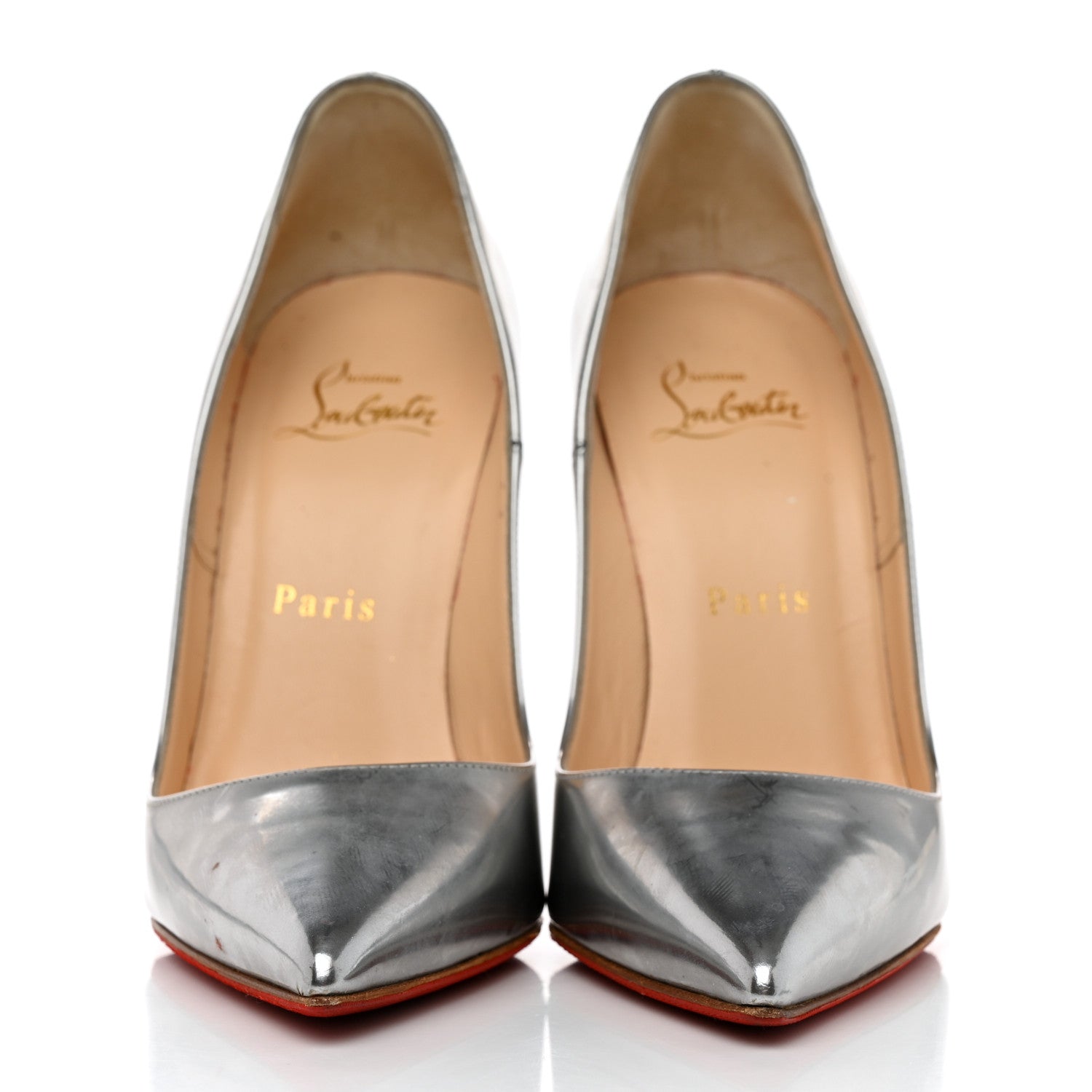 Christian Louboutin Pigalle Follies 120 Pumps 36 Silver 2 of 9