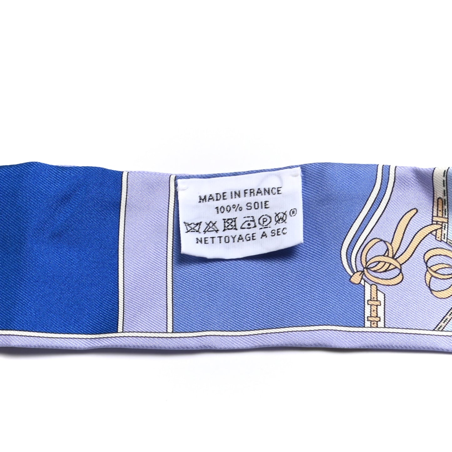 Silk Camails Twilly Scarf Lavande Vert Bleu