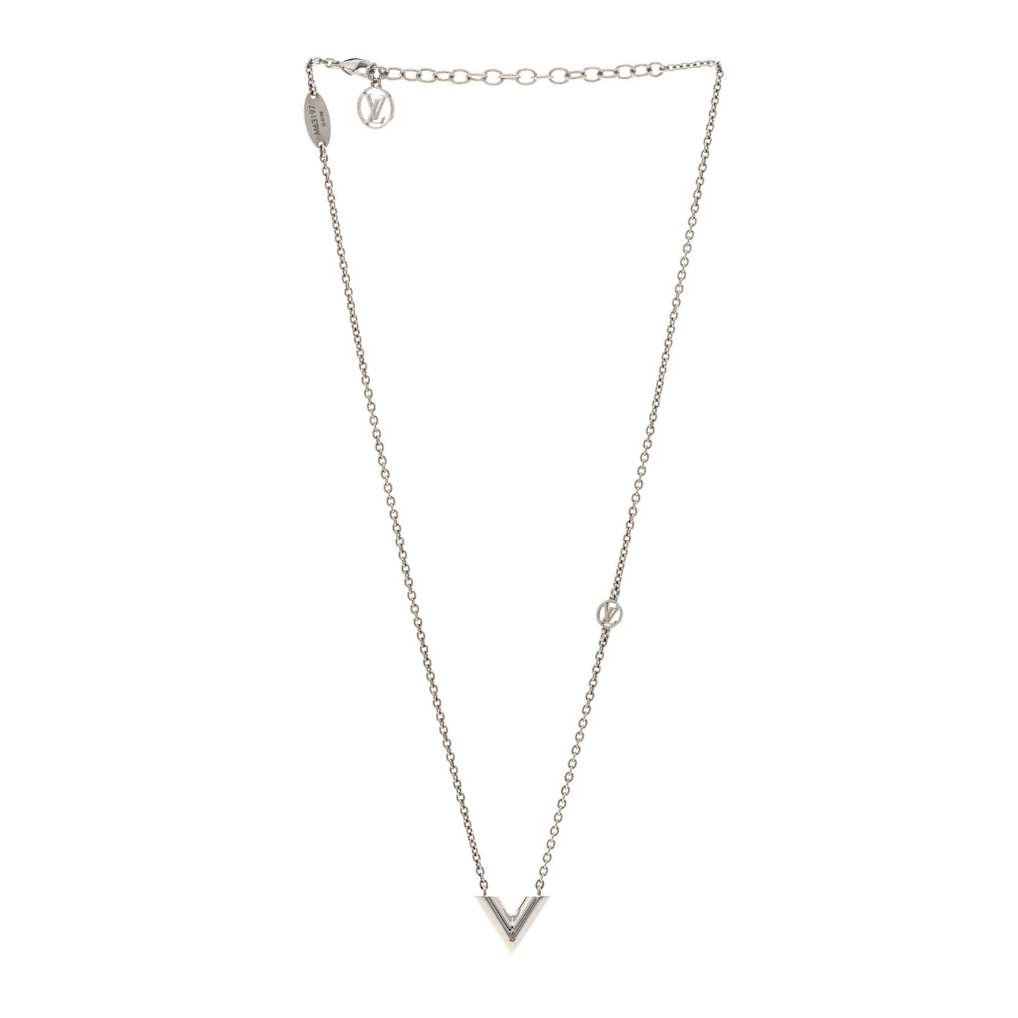 Metal Essential V Supple Necklace Silver