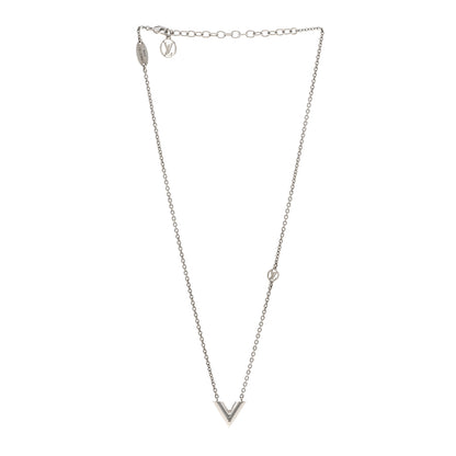Louis Vuitton Metal Essential V Supple Necklace Silver 3 of 4