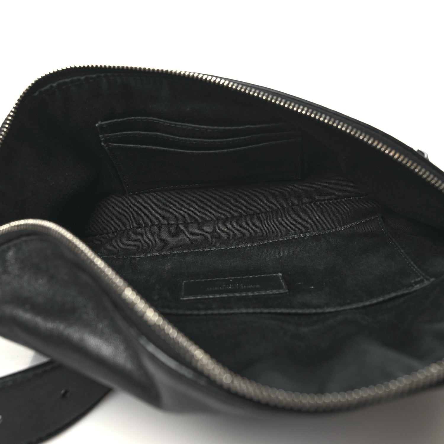 Saint Laurent Lambskin Monogram Belt Bag Black 5 of 9