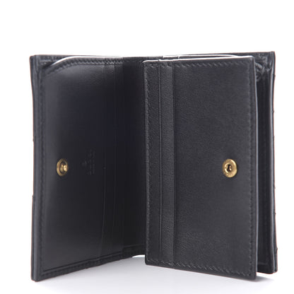 Gucci Calfskin Matelasse GG Marmont Card Case Wallet Black 5 of 8