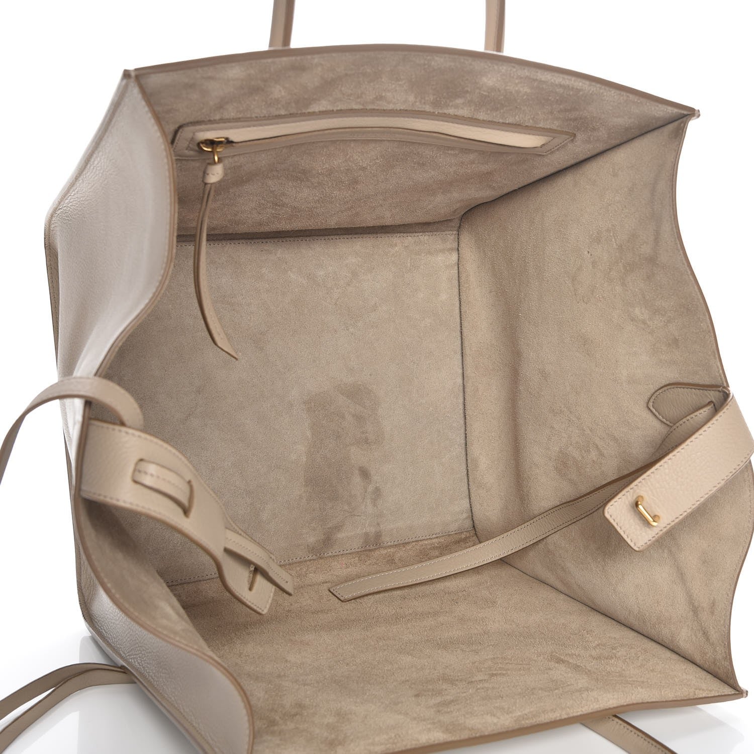 Celine Supple Calfskin Medium Phantom Luggage Beige 5 of 8