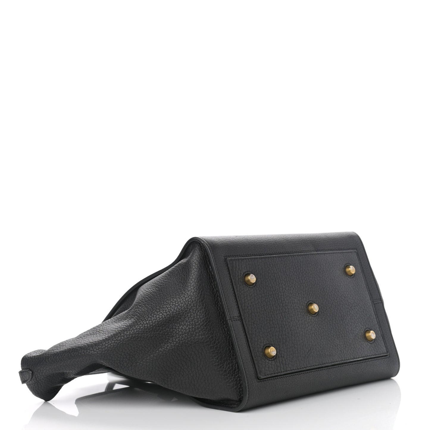 Crisped Calfskin Medium Tie Knot Tote Black