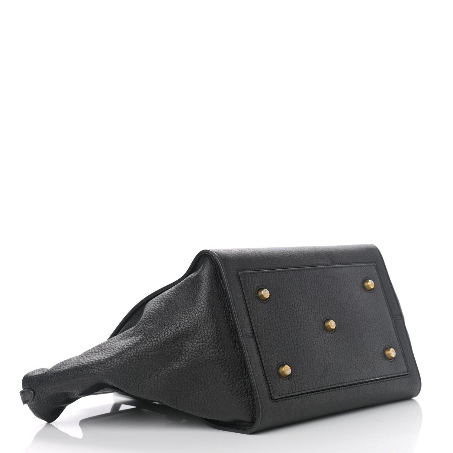 Celine Crisped Calfskin Medium Tie Knot Tote Black 4 of 16