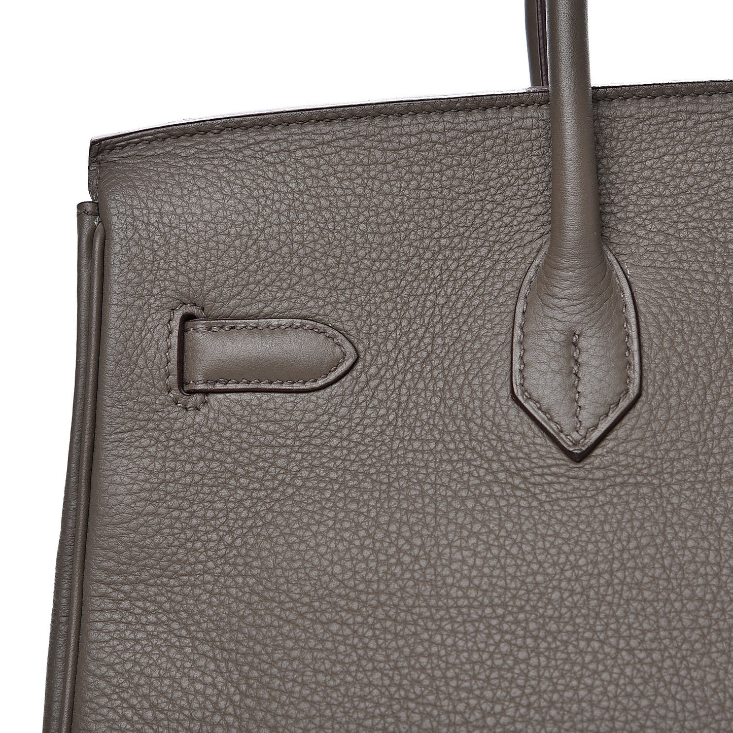 Taurillon Clemence Lizard Club Birkin 35 Etain Graphite