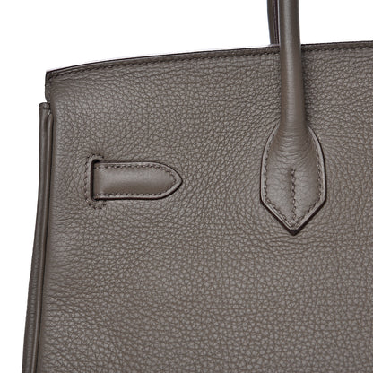 Hermes Taurillon Clemence Lizard Club Birkin 35 Etain Graphite 20 of 30