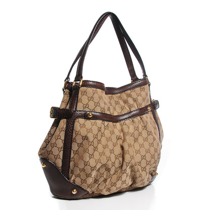Gucci Monogram Medium Jockey Tote Brown 3 of 7