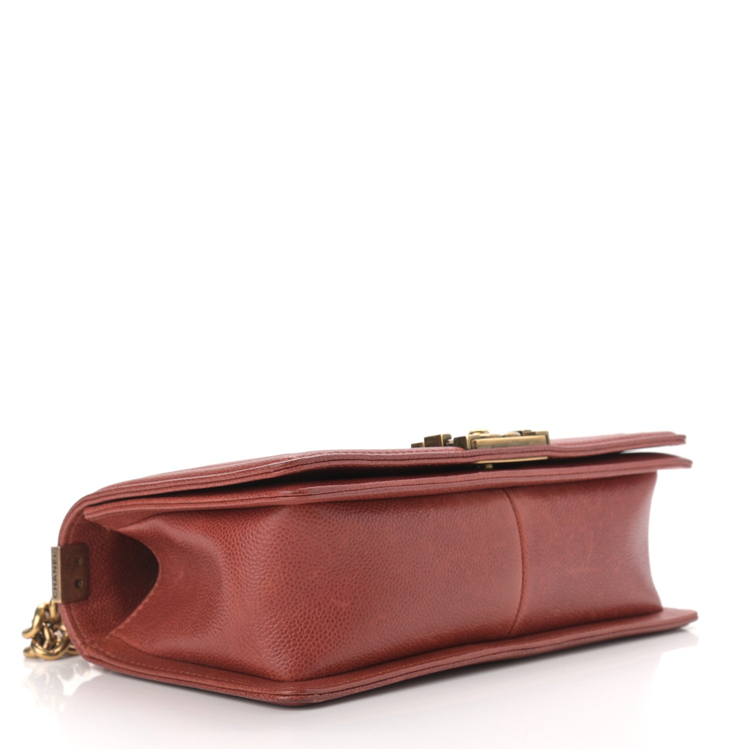Chanel Caviar Quilted Medium Boy Flap Dark Orange 4 of 12