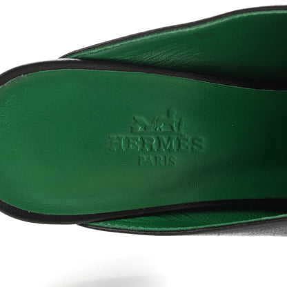 Hermes Goatskin Paradis Mules 35.5 Black 7 of 9