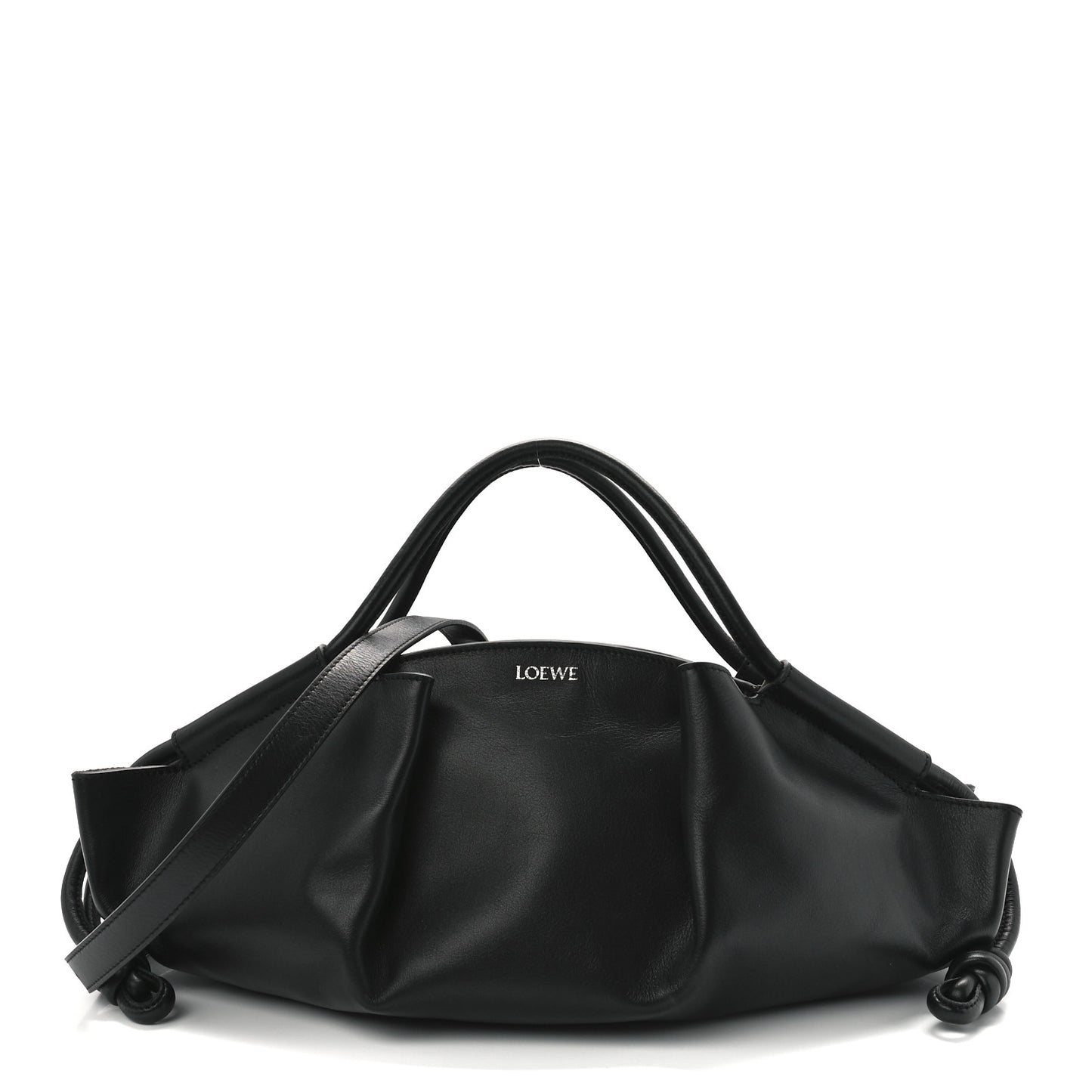 Shiny Nappa Calfskin Paseo Bag Black