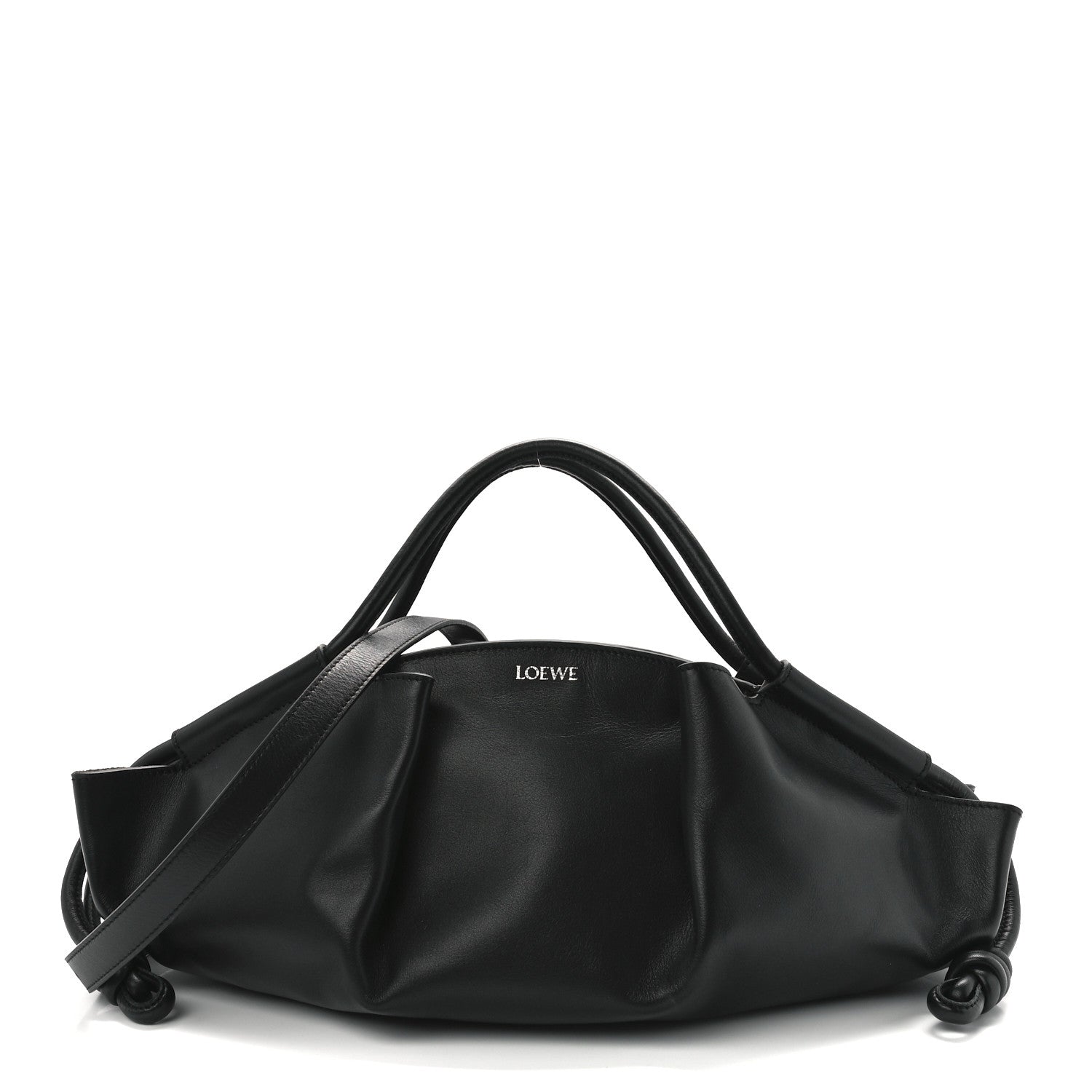 Loewe Shiny Nappa Calfskin Paseo Bag Black 1 of 11