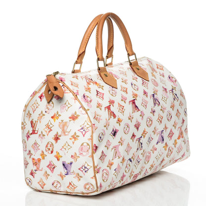 Louis Vuitton Watercolor Aquarelle Speedy 35 White 3 of 7