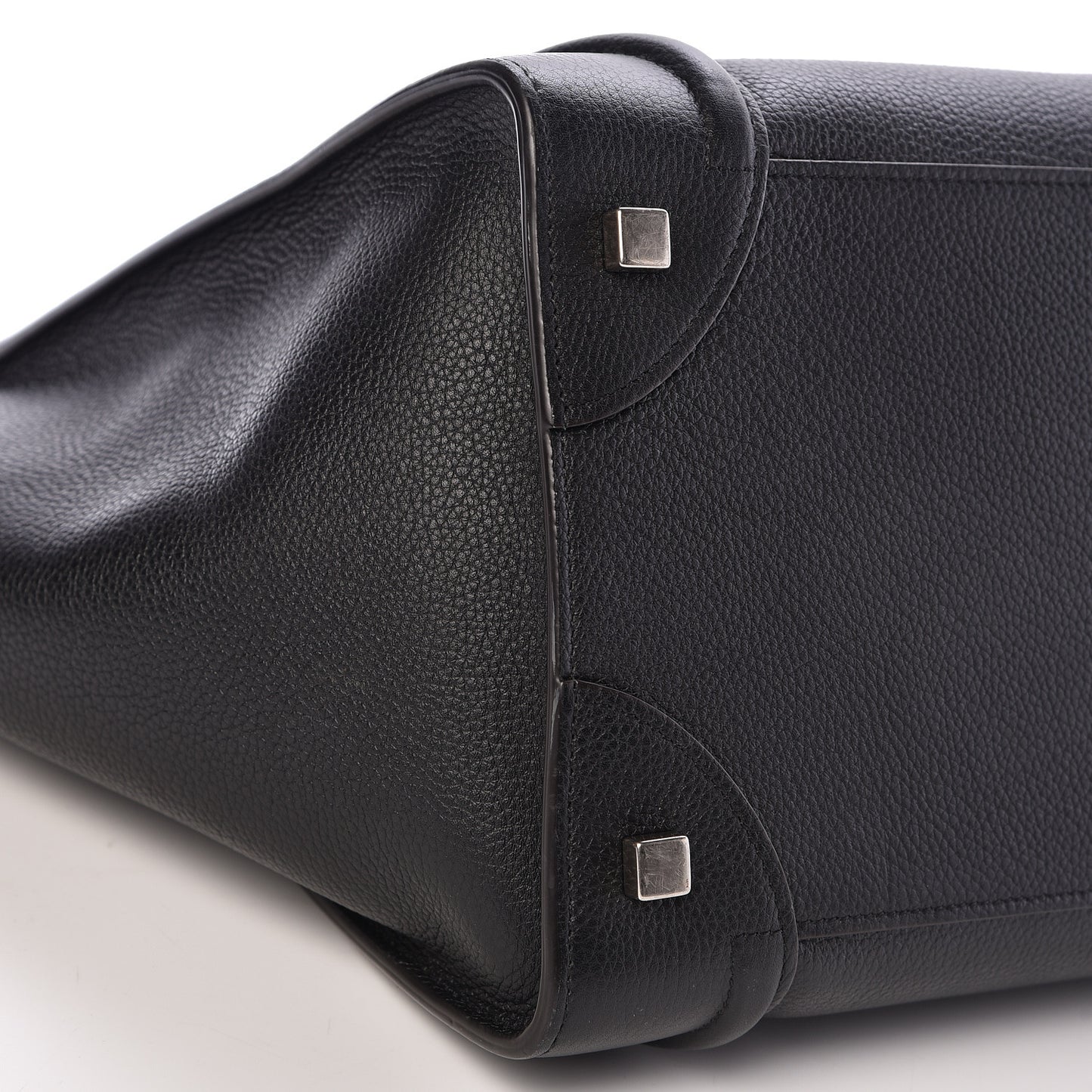 Drummed Calfskin Mini Luggage Black