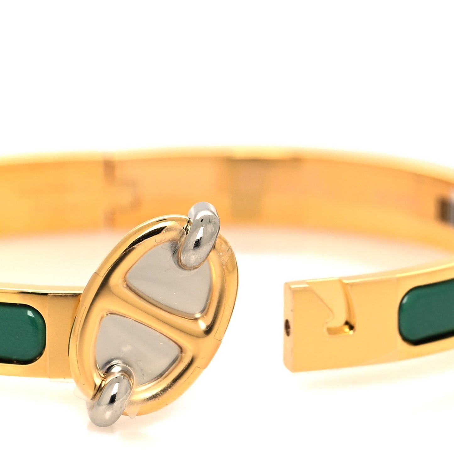 Enamel Mini Clic Chaine d'Ancre Bracelet GM Vert Flamboyant