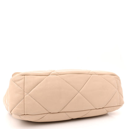 Chanel Lambskin Quilted Large Chanel 19 Flap Beige 4 of 17