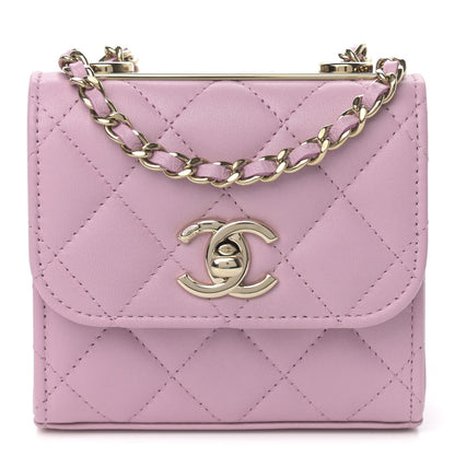 Chanel Lambskin Quilted Mini Trendy CC Clutch With Chain Light Pink 1 of 10