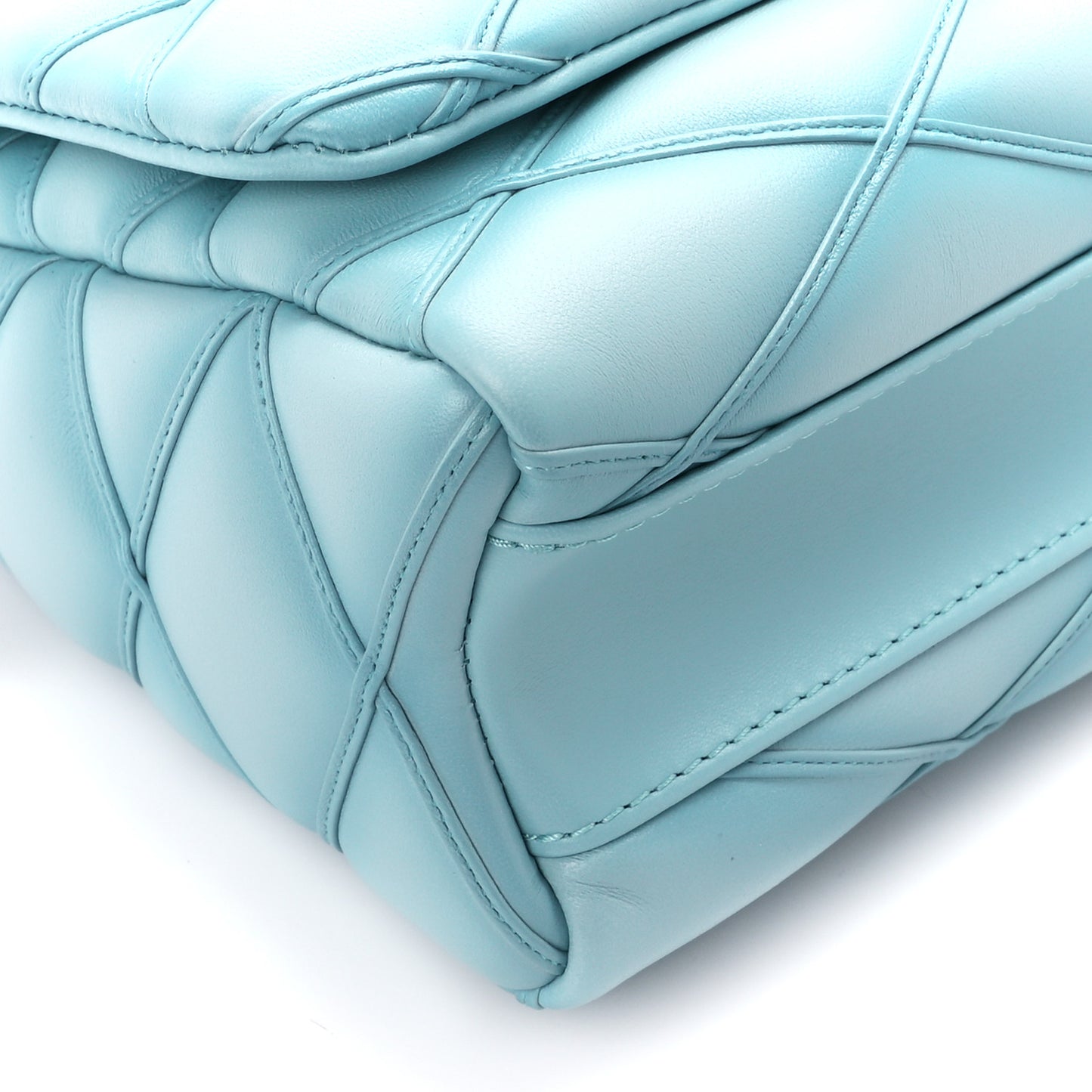 Lambskin Malletage Top Handle GO-14 MM Lagoon