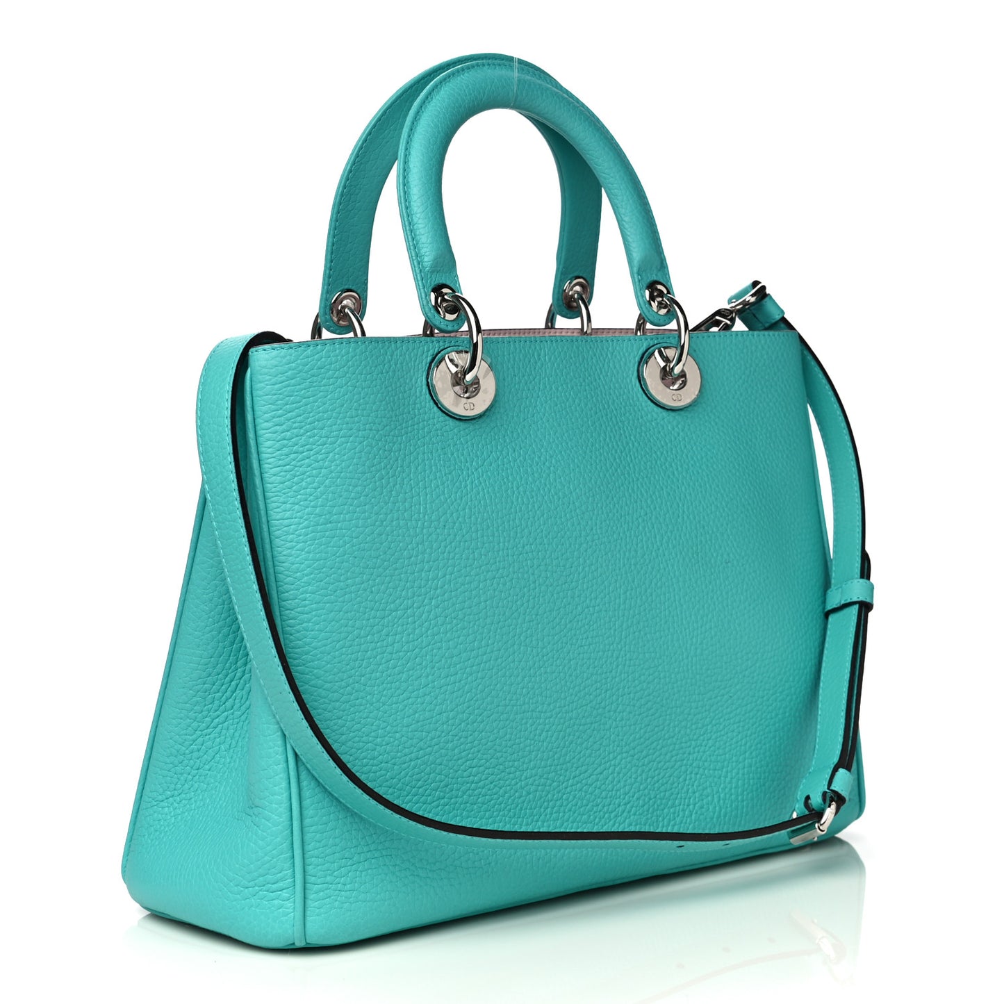 Bullcalf Medium Diorissimo Tote Turquoise