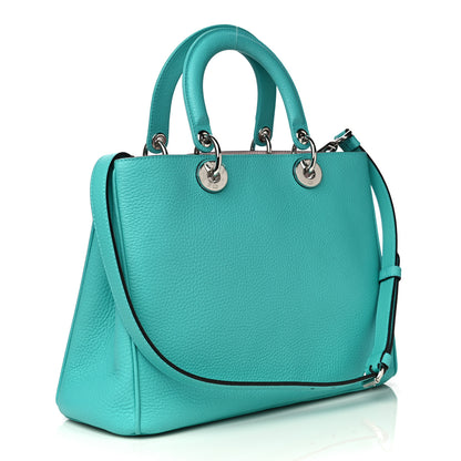 Christian Dior Bullcalf Medium Diorissimo Tote Turquoise 4 of 15