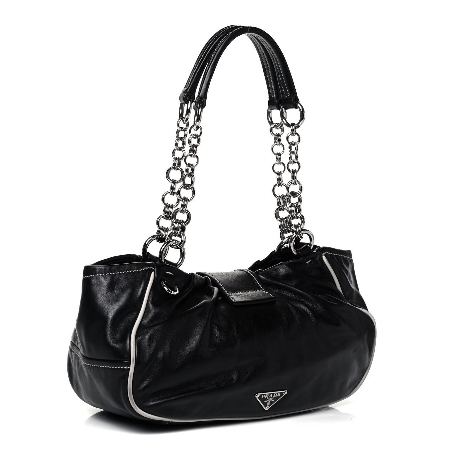 Vitello Daino Front Pocket Hobo Black