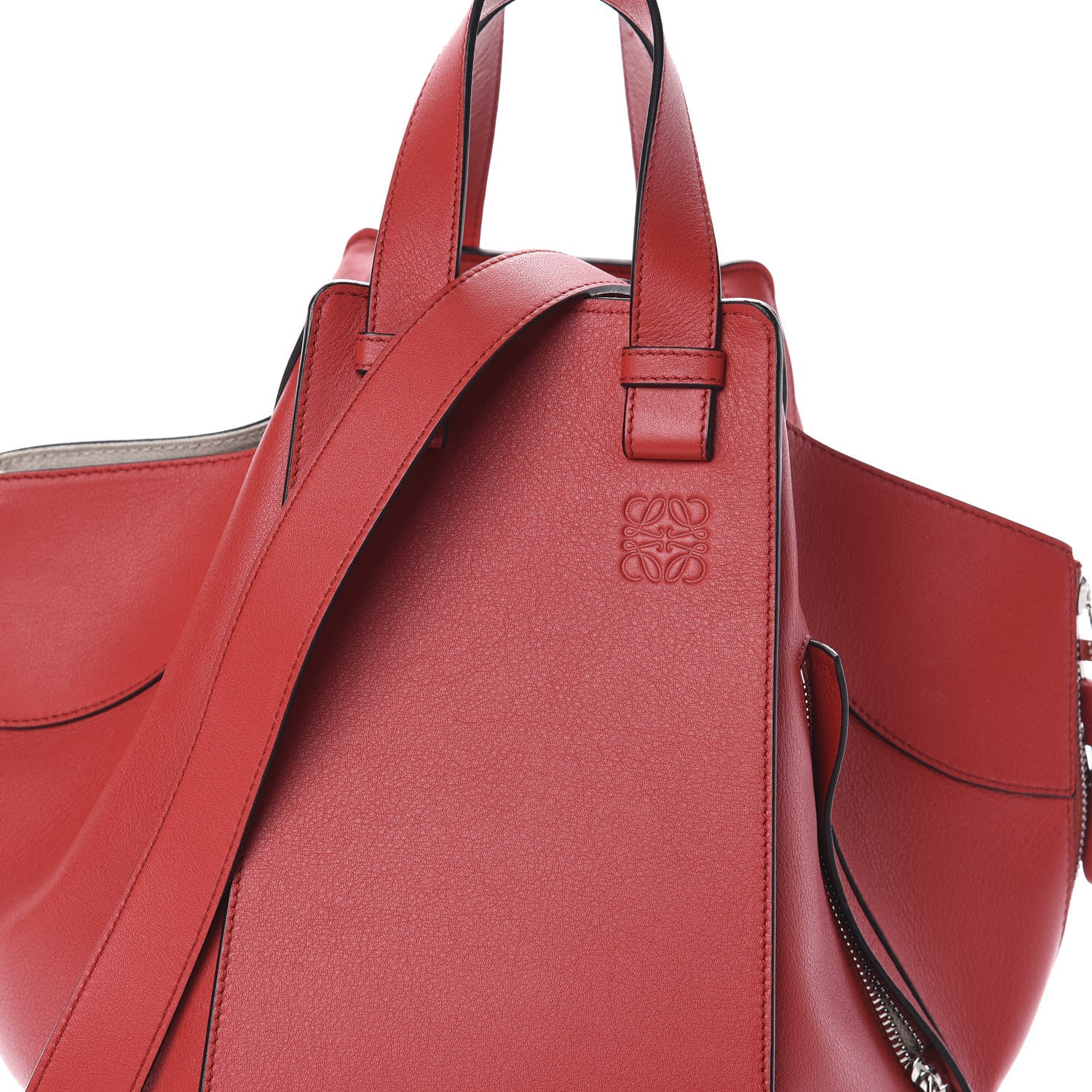 Loewe Calfskin Medium Hammock Shoulder Bag Scarlet Red 7 of 9