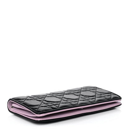 Christian Dior Lambskin Cannage Rendezvous Wallet Black 4 of 10