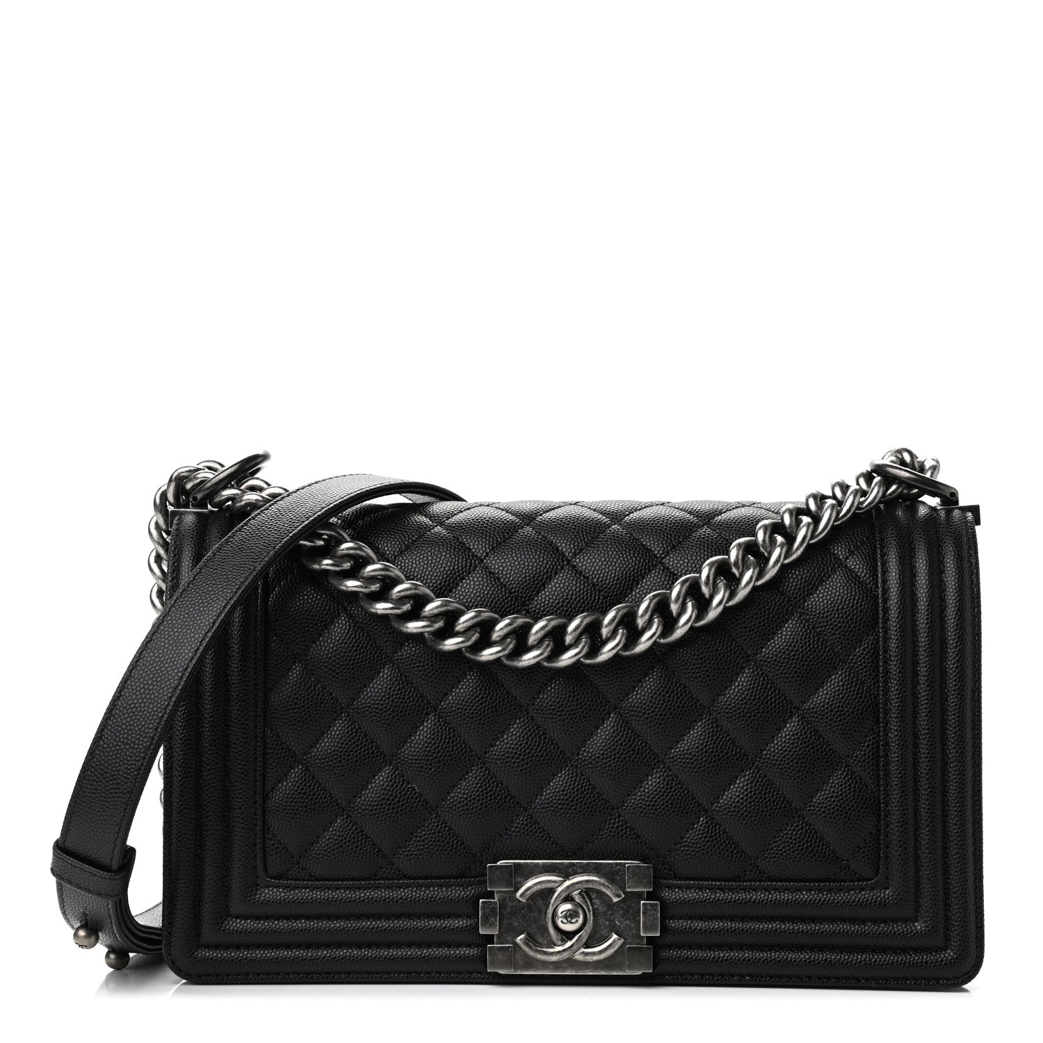 Chanel Caviar Quilted Medium Boy Flap Black 1 of 9