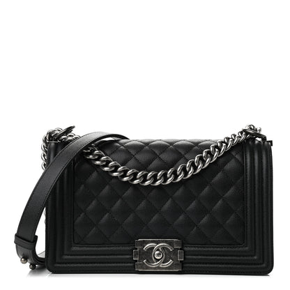 Chanel Caviar Quilted Medium Boy Flap Black 1 of 9