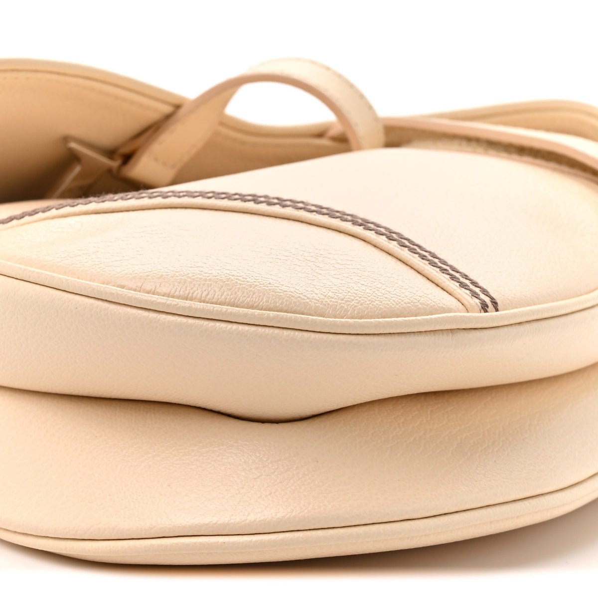 Christian Dior Grained Calfskin Saddle Bag Beige 9 of 12