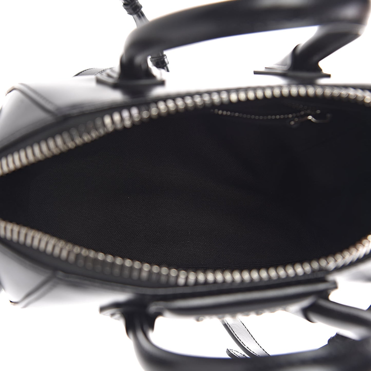 Shiny Lord Calfskin Mini Antigona Black