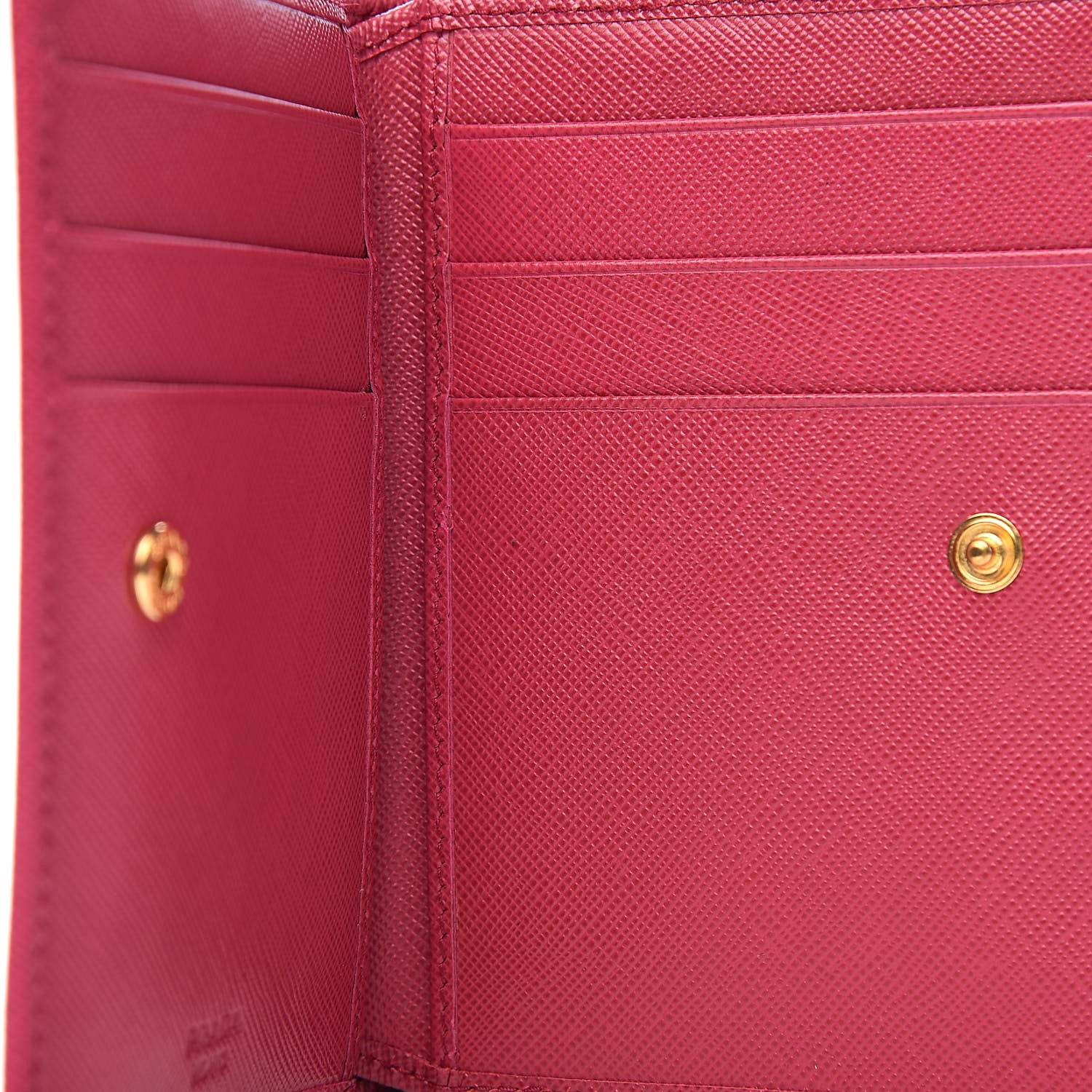 Prada Saffiano Metal Bi-Fold Wallet Ibisco 8 of 9