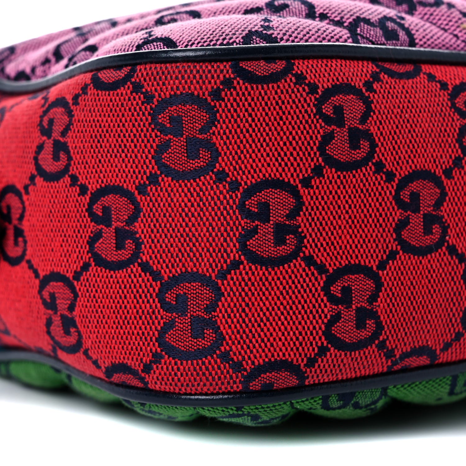 Gucci Monogram Multicolor Matelasse Diagonal Small GG Marmont Chain Shoulder Bag Pink Blue Green Red Light Blue 9 of 12