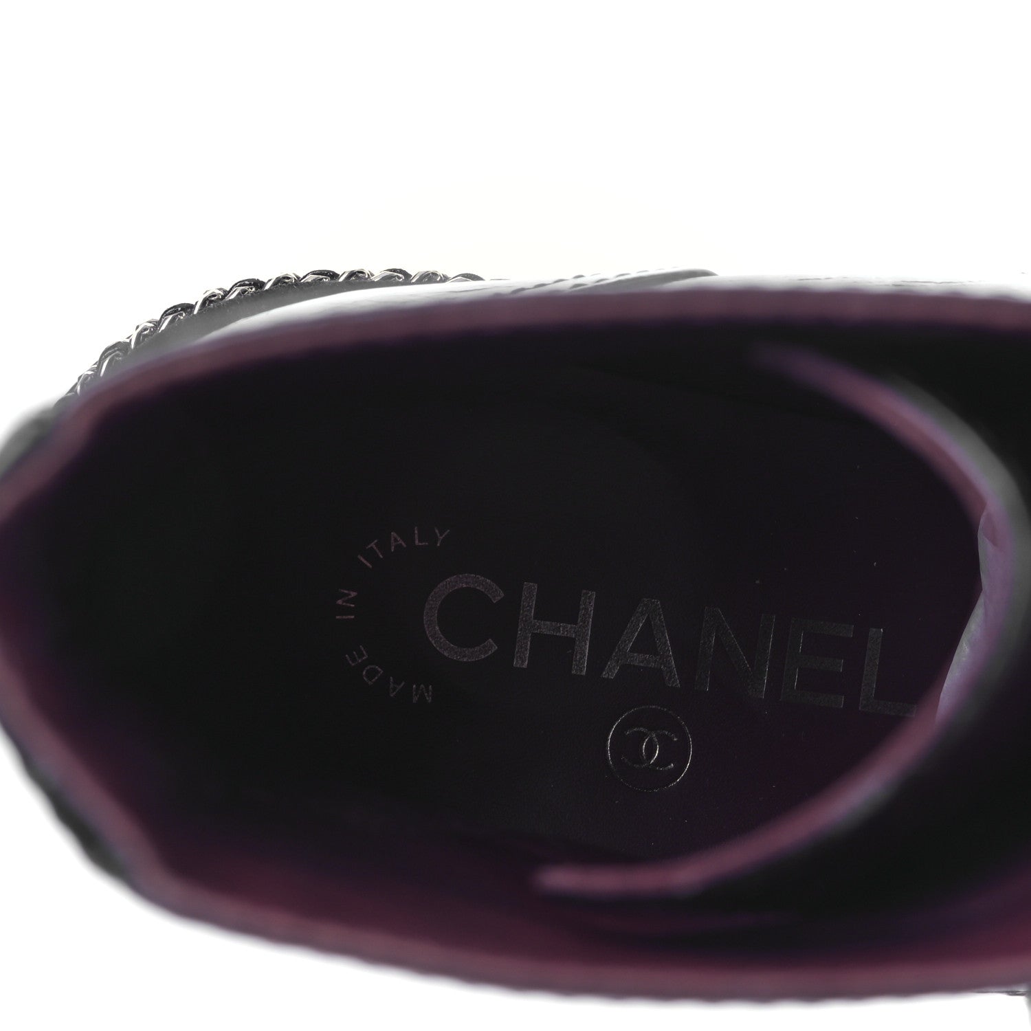 Chanel Crackled Calfskin Velvet Pearl Combat Short Boots 38.5 Black 7 of 9