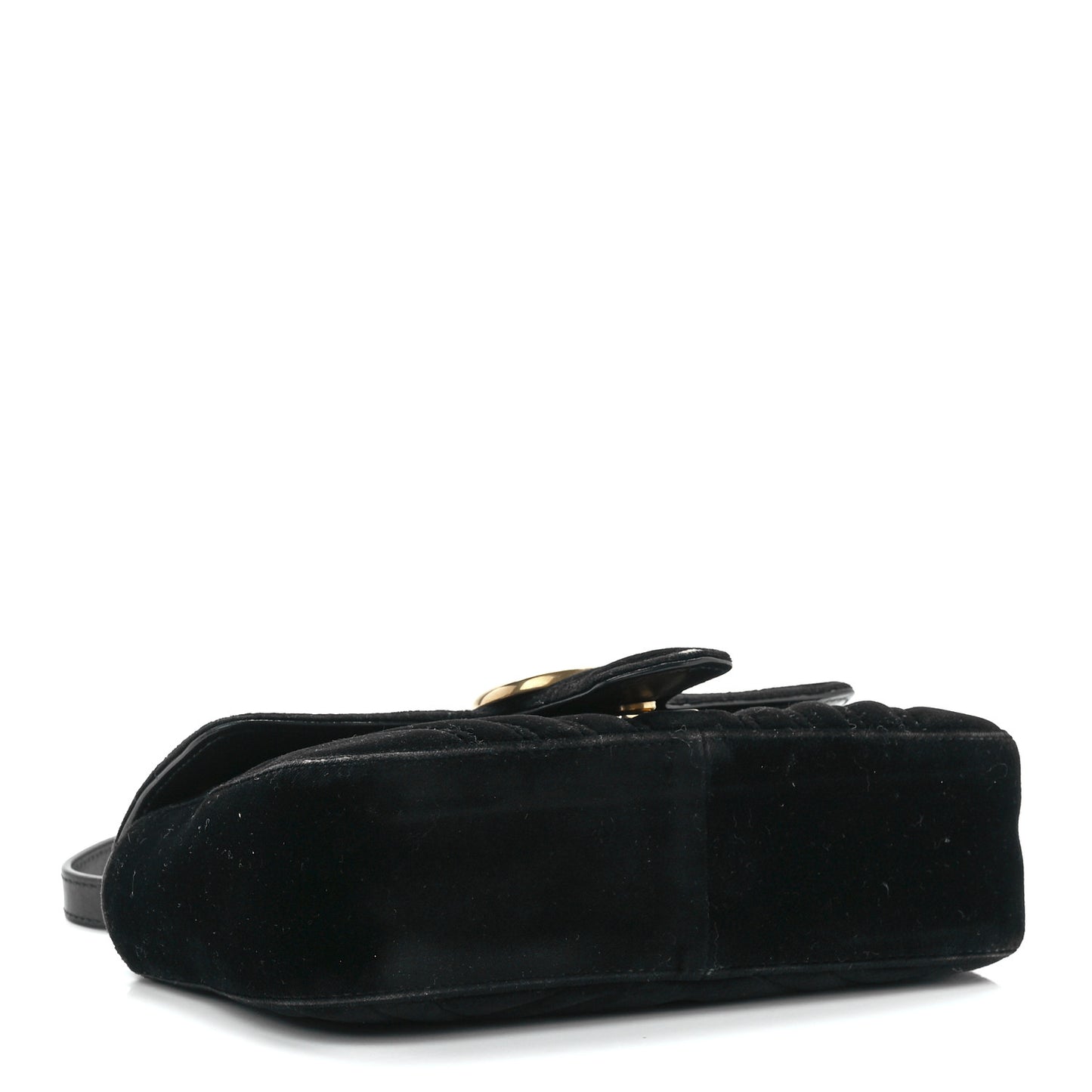 Velvet Matelasse Mini GG Marmont Shoulder Bag Black
