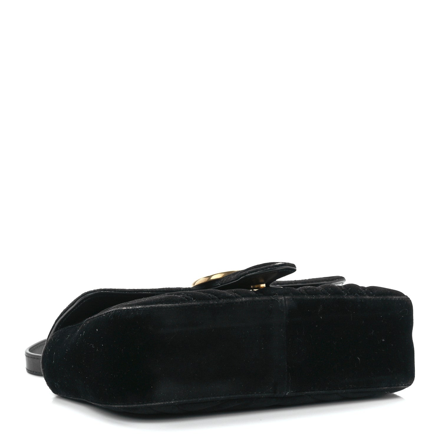 Gucci Velvet Matelasse Mini GG Marmont Shoulder Bag Black 4 of 12