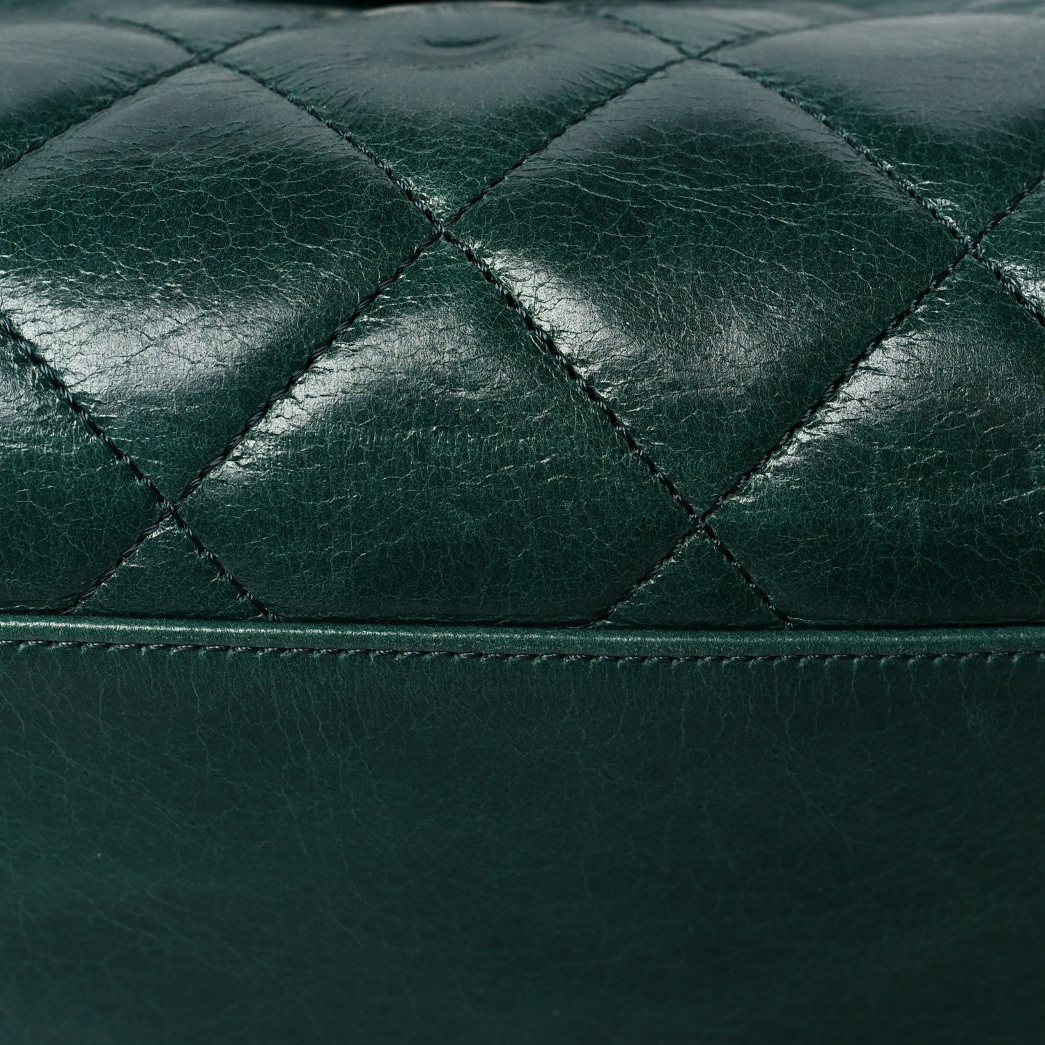 Chanel Glazed Calfskin Quilted Large CC Delivery Tote Green 11 of 13