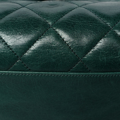 Chanel Glazed Calfskin Quilted Large CC Delivery Tote Green 11 of 13
