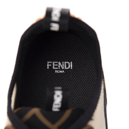 Fendi Technical Mesh Lycra FFreedom Patchwork Sneakers 38 Nude Tobacco Black 7 of 10