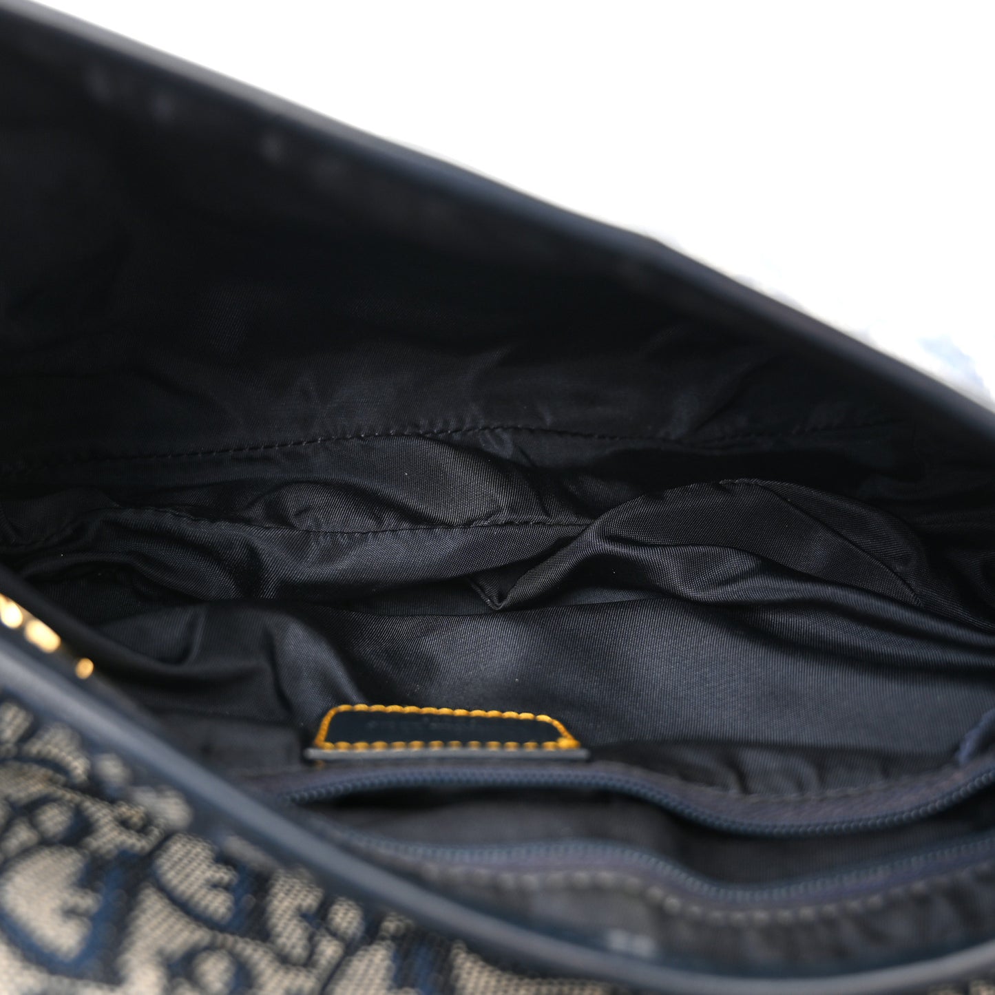 Monogram Double Saddle Bag Navy Blue