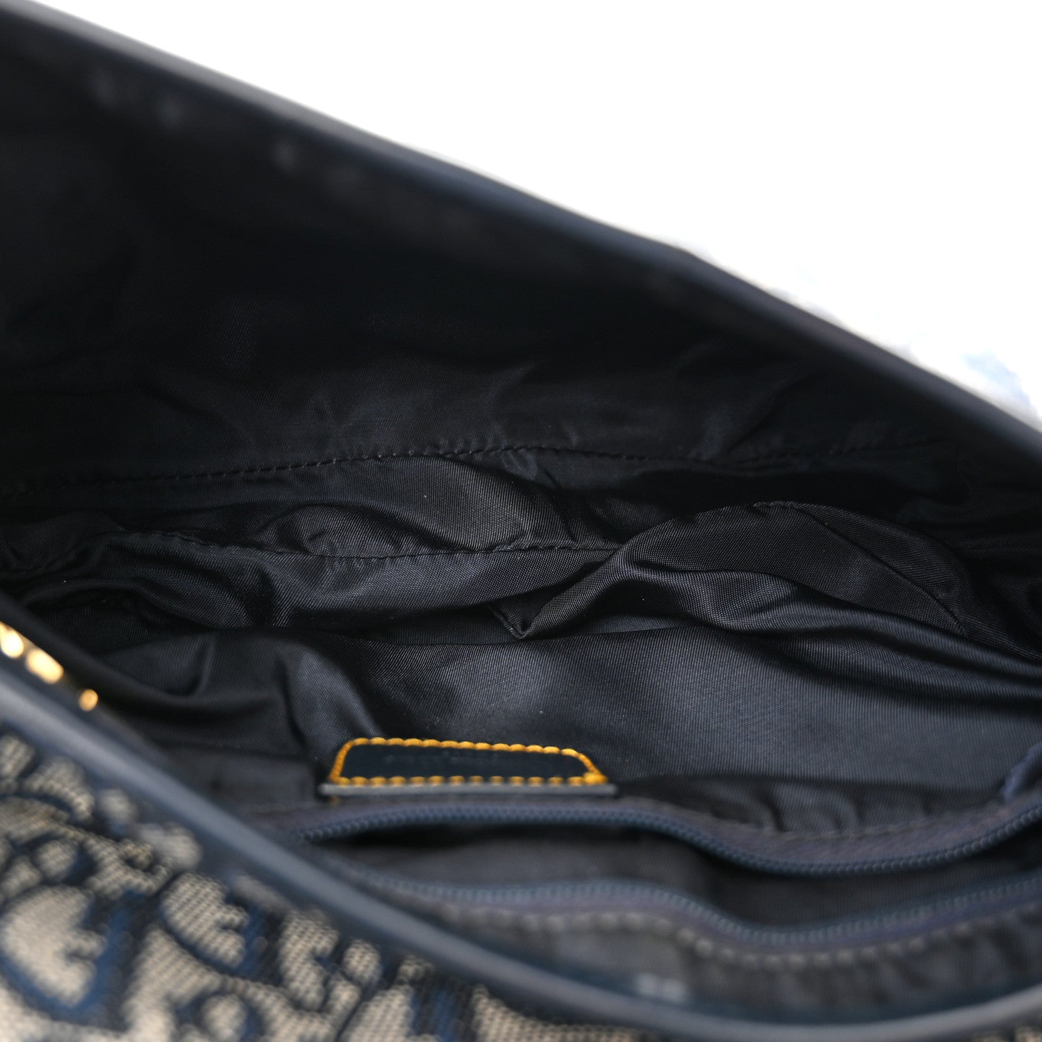 Christian Dior Monogram Double Saddle Bag Navy Blue 5 of 10