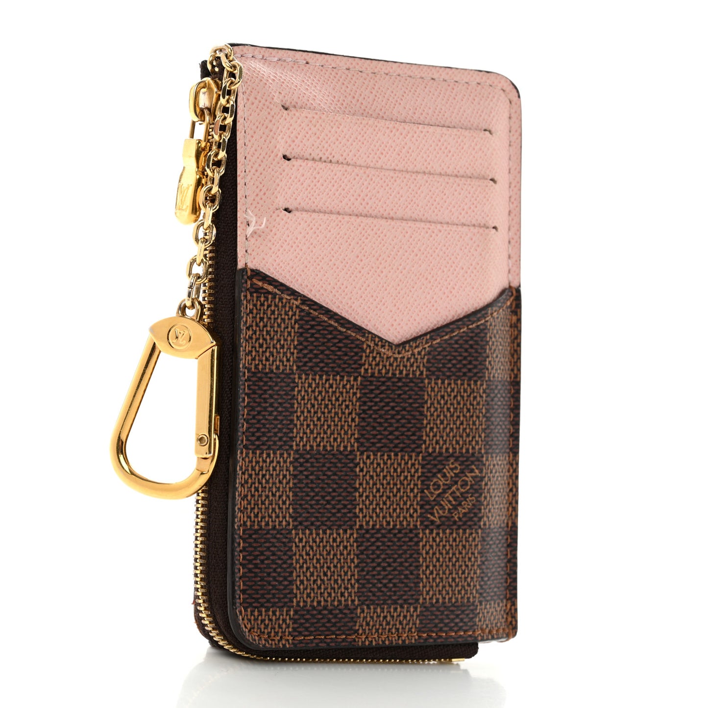 Damier Ebene Recto Verso Card Holder Rose Ballerine