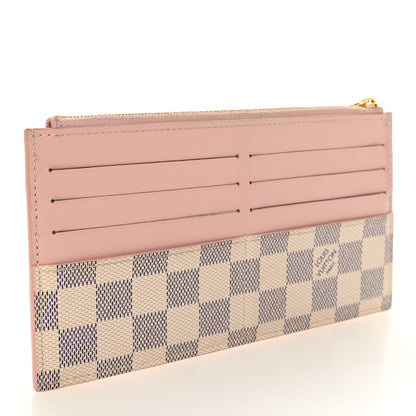 Louis Vuitton Damier Azur Slim Purse Rose Ballerine 3 of 7
