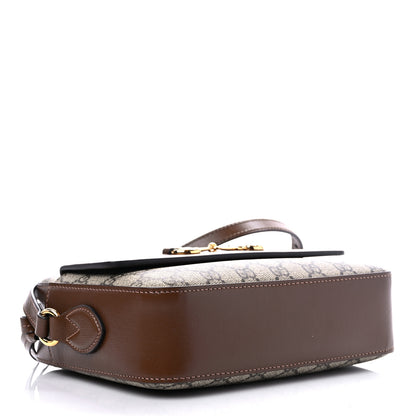 Gucci GG Supreme Monogram Small Horsebit 1955 Shoulder Bag Beige Brown Sugar 3 of 6